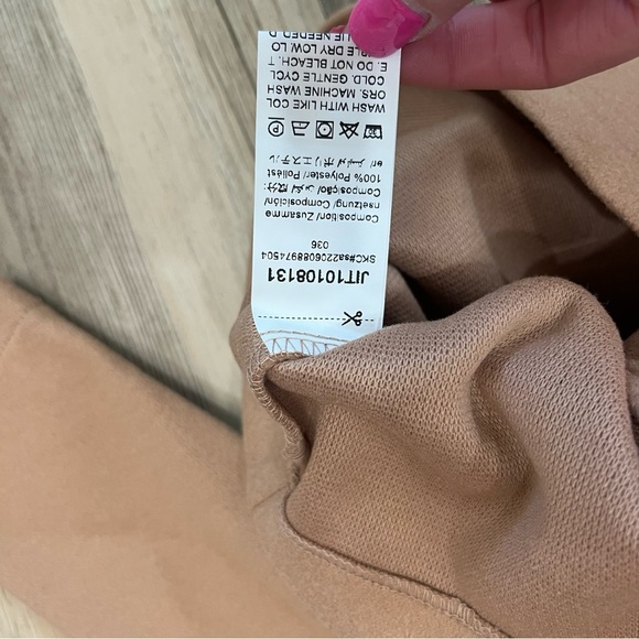 SHEIN Baby Girl Lapel Neck pea Coat tan camel size 12-18 months - Picture 5 of 5